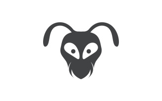 Ant head animals logo vector v25