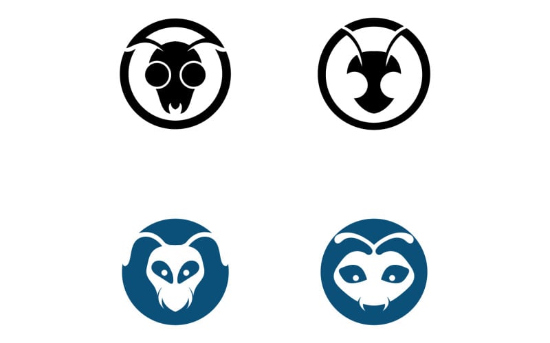 Ant head animals logo vector v33 Logo Template