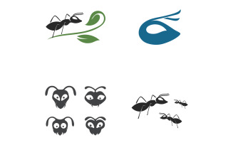 Ant head animals logo vector v34