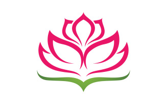 Flower lotus yoga symbol vector design company name v11