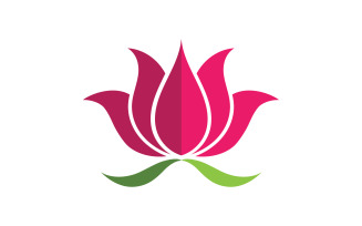 Flower lotus yoga symbol vector design company name v13