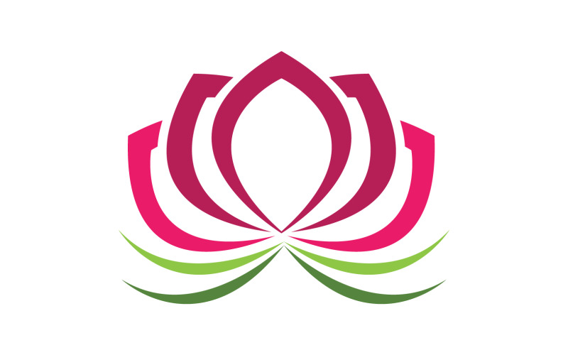 Flower lotus yoga symbol vector design company name v14 Logo Template