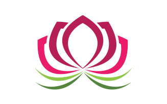 Flower lotus yoga symbol vector design company name v14
