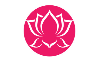 Flower lotus yoga symbol vector design company name v17
