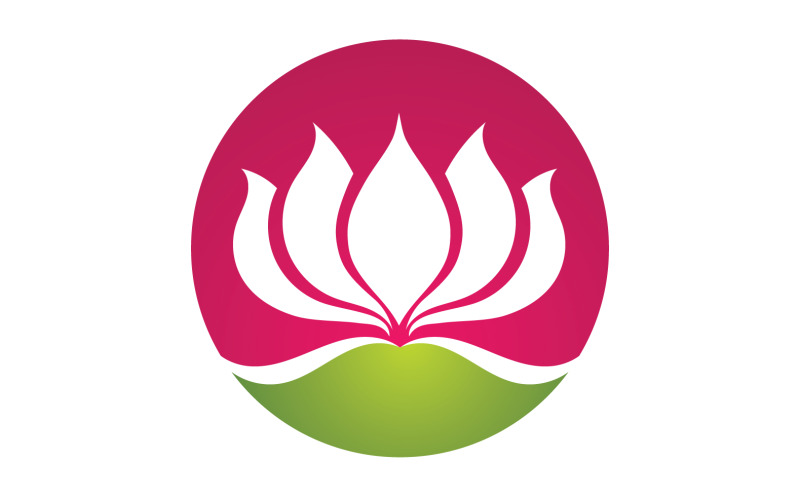 Flower lotus yoga symbol vector design company name v18 Logo Template