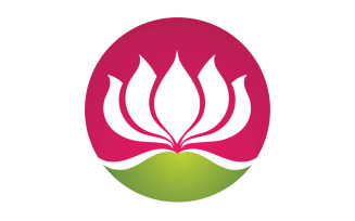 Flower lotus yoga symbol vector design company name v18
