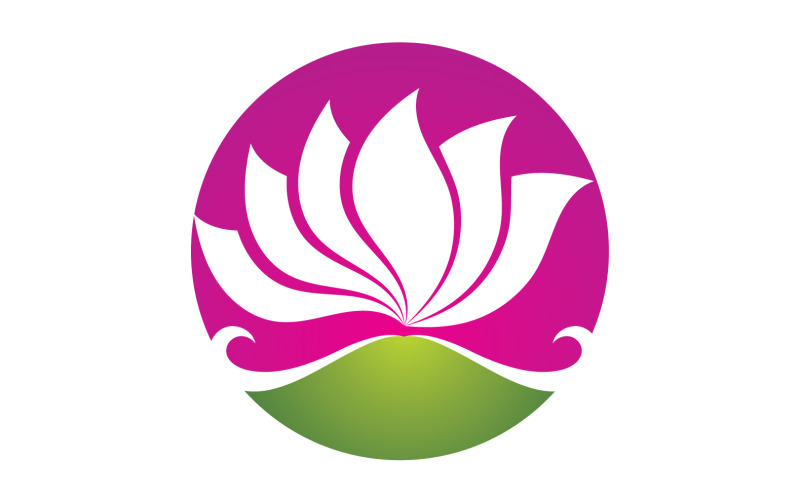 Flower lotus yoga symbol vector design company name v19 Logo Template