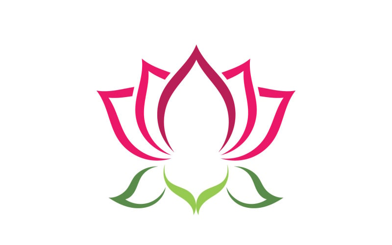Flower lotus yoga symbol vector design company name v1 Logo Template