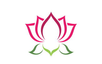 Flower lotus yoga symbol vector design company name v1