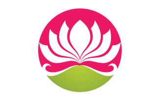 Flower lotus yoga symbol vector design company name v20