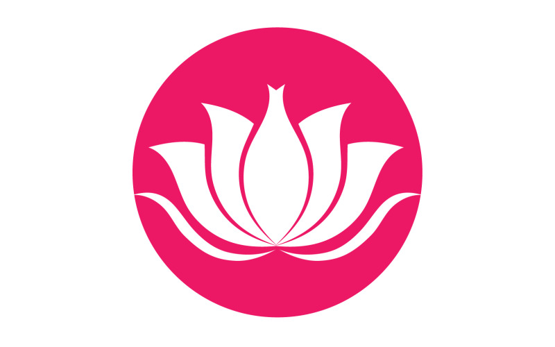 Flower lotus yoga symbol vector design company name v21 Logo Template