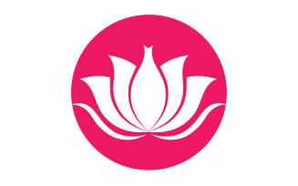 Flower lotus yoga symbol vector design company name v21