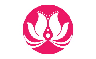 Flower lotus yoga symbol vector design company name v22