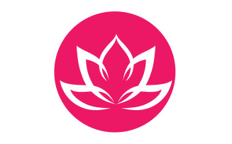Flower lotus yoga symbol vector design company name v23
