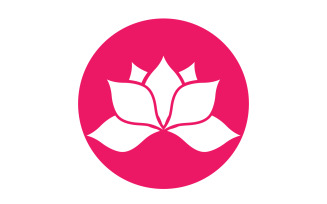 Flower lotus yoga symbol vector design company name v26