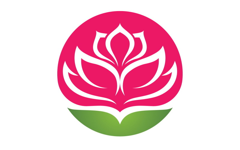 Flower lotus yoga symbol vector design company name v27 Logo Template