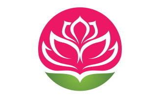 Flower lotus yoga symbol vector design company name v27