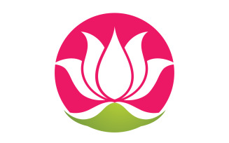 Flower lotus yoga symbol vector design company name v29