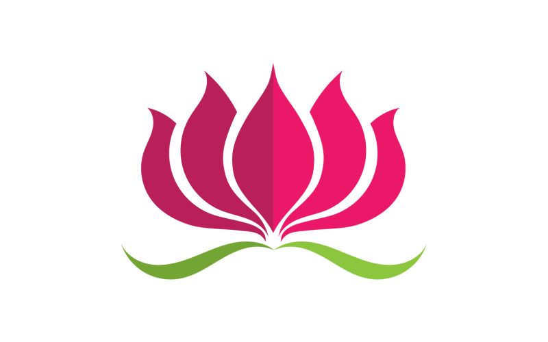 Flower lotus yoga symbol vector design company name v2 Logo Template