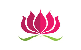 Flower lotus yoga symbol vector design company name v2