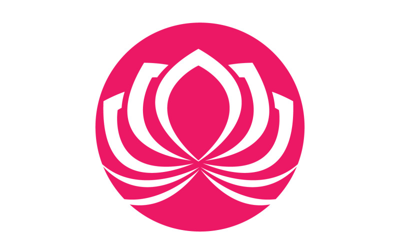 Flower lotus yoga symbol vector design company name v30 Logo Template