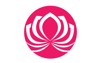 Flower lotus yoga symbol vector design company name v30
