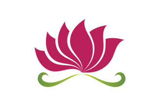 Flower lotus yoga symbol vector design company name v3