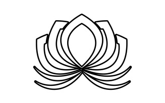 Flower lotus yoga symbol vector design company name v46