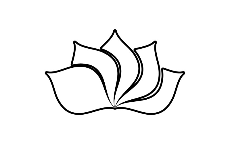 Flower lotus yoga symbol vector design company name v47 Logo Template