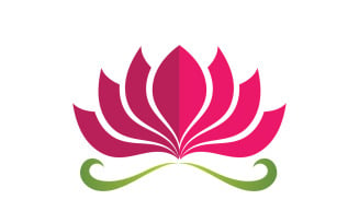 Flower lotus yoga symbol vector design company name v4