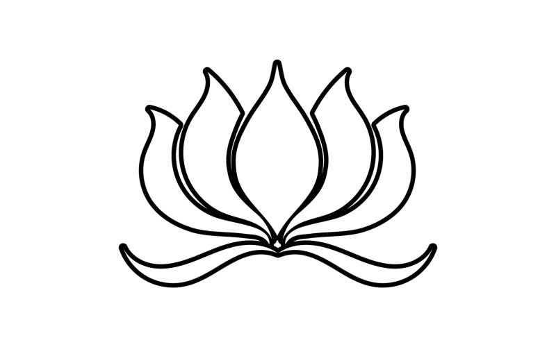 Flower lotus yoga symbol vector design company name v50 Logo Template