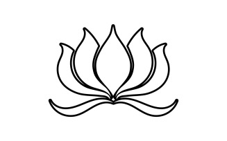 Flower lotus yoga symbol vector design company name v50