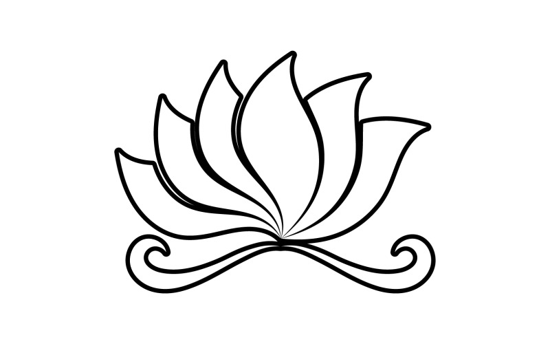 Flower lotus yoga symbol vector design company name v51 Logo Template