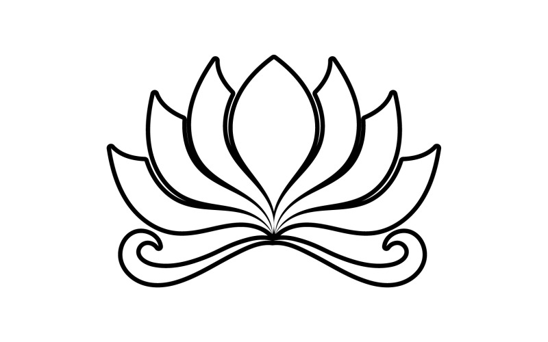 Flower lotus yoga symbol vector design company name v52 Logo Template
