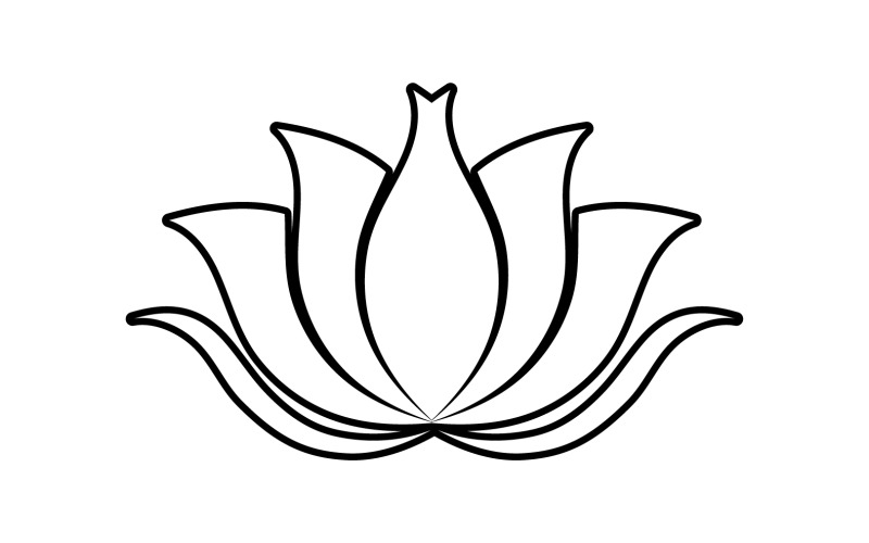 Flower lotus yoga symbol vector design company name v53 Logo Template