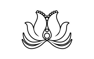 Flower lotus yoga symbol vector design company name v54