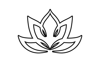 Flower lotus yoga symbol vector design company name v55