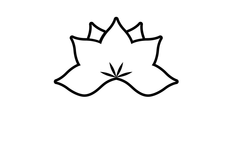 Flower lotus yoga symbol vector design company name v58 Logo Template