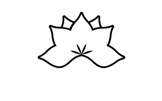 Flower lotus yoga symbol vector design company name v58