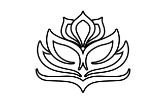 Flower lotus yoga symbol vector design company name v59