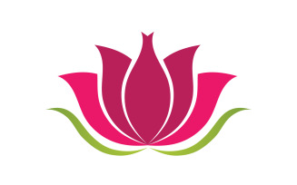 Flower lotus yoga symbol vector design company name v5