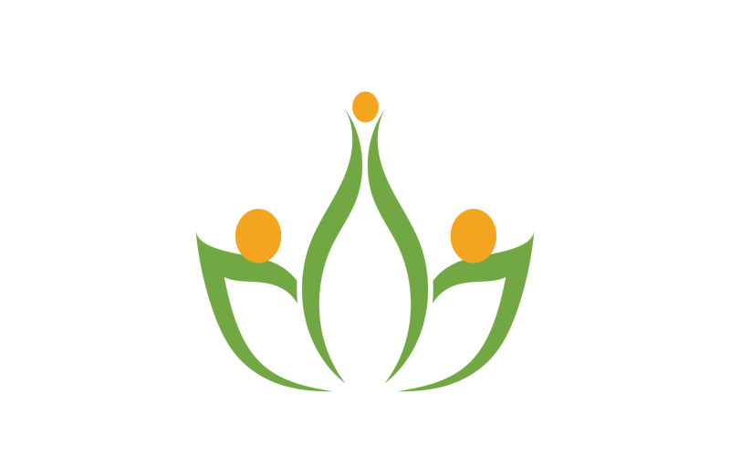 Flower lotus yoga symbol vector design company name v8 Logo Template