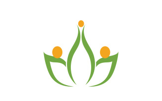 Flower lotus yoga symbol vector design company name v8