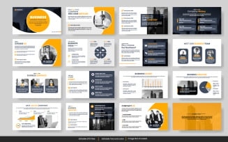 Annual report business powerpoint presentation slide template and business proposal vector