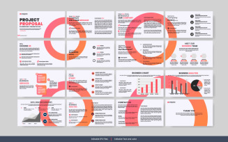 Business powerpoint presentation slide vector template and business proposal