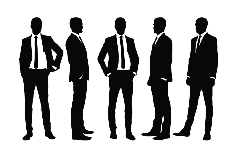 Businessman silhouette vector bundle Illustration