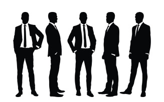 Businessman silhouette vector bundle
