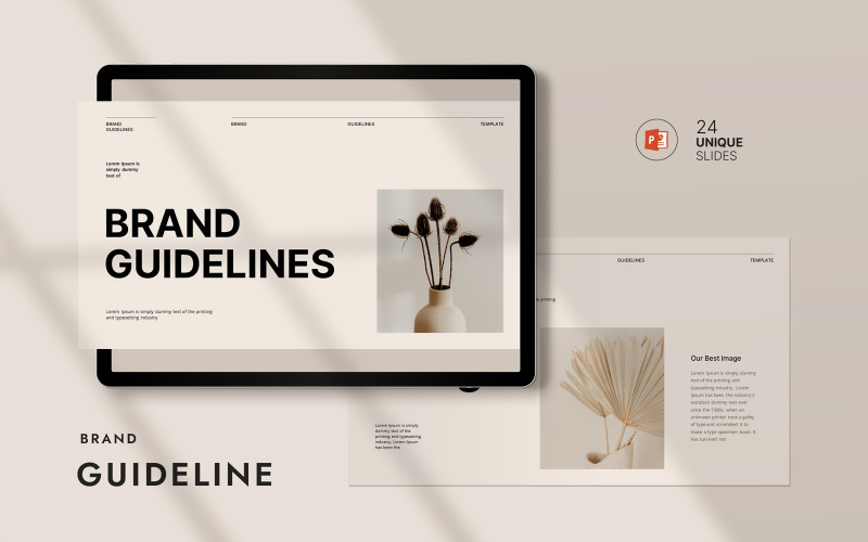 Creative Brand Guideline Presentation Template PowerPoint Template