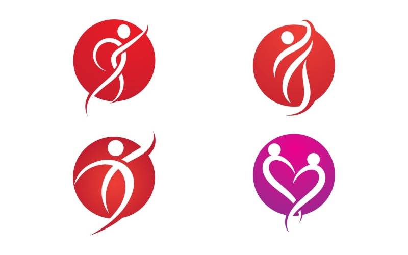 Human caracter health people logo vector v7 Logo Template