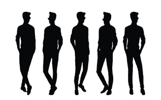 Male fashion model silhouette bundle
